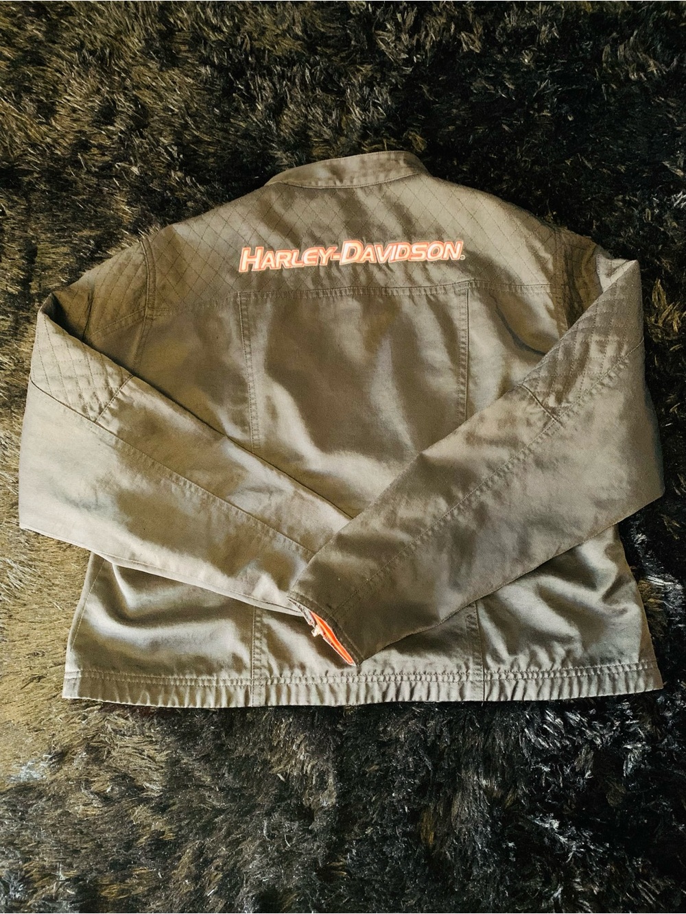 Harley-Davidson Gray Jacket with Red Accents Never Worn (Women’s XL)